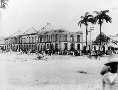 Scene at the Port of Spain, Trinidad, 1891 by English Photographer